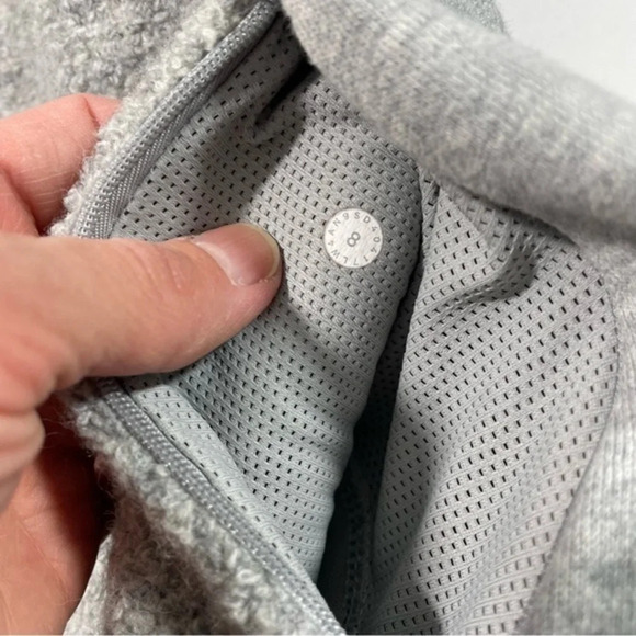 Lululemon Stand Out Sherpa Jacket Grey Size 8 - Picture 4 of 8
